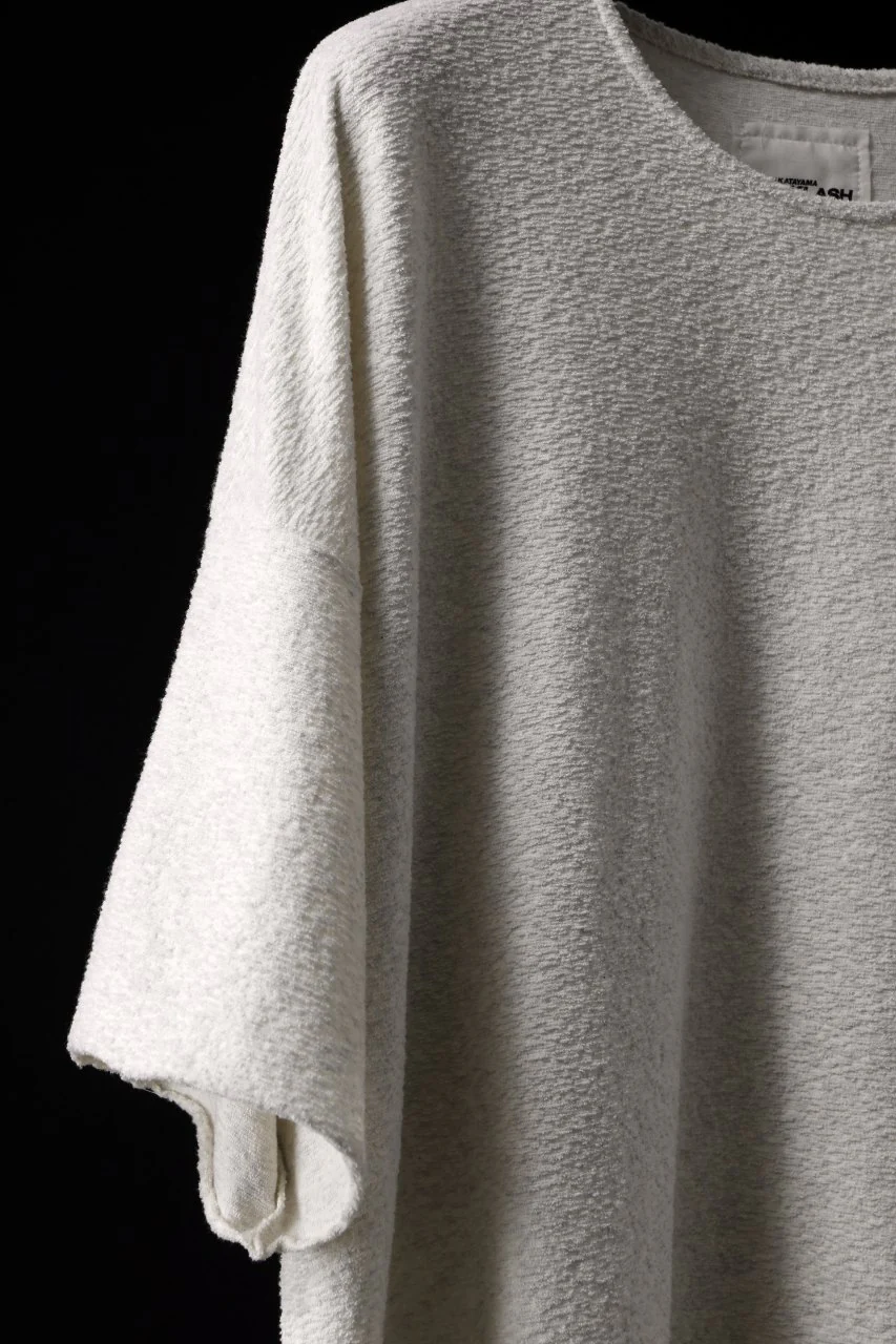 ISAMU KATAYAMA BACKLASH RANDOM PILE FABRIC S/S LOOSEY TOPS (BEIGE) - Image 9