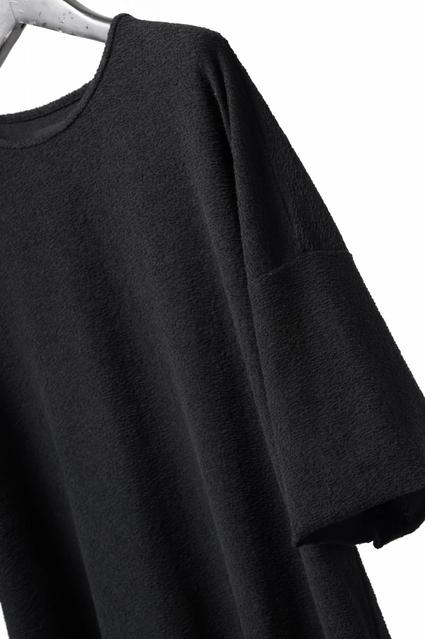 ISAMU KATAYAMA BACKLASH RANDOM PILE FABRIC S/S LOOSEY TOPS (BLACK) - Image 10