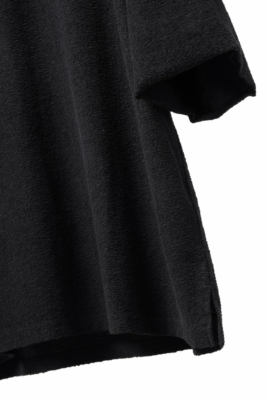 ISAMU KATAYAMA BACKLASH RANDOM PILE FABRIC S/S LOOSEY TOPS (BLACK) - Image 11