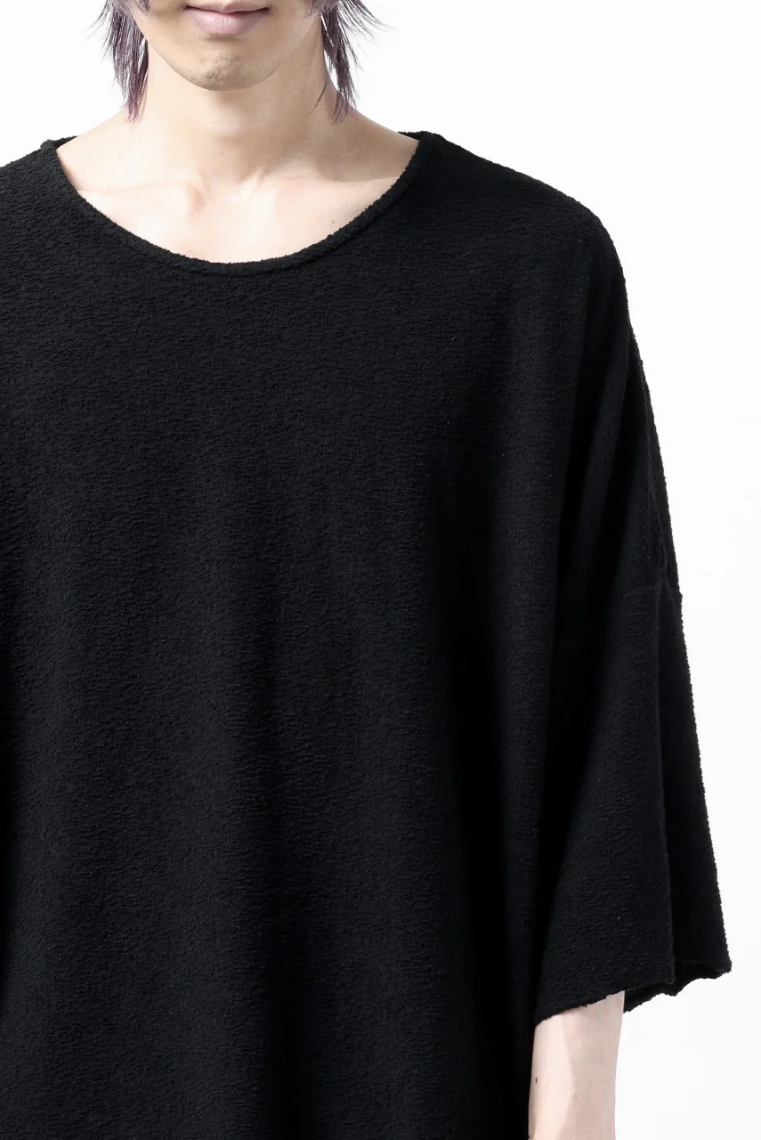 ISAMU KATAYAMA BACKLASH RANDOM PILE FABRIC S/S LOOSEY TOPS (BLACK) - Image 19