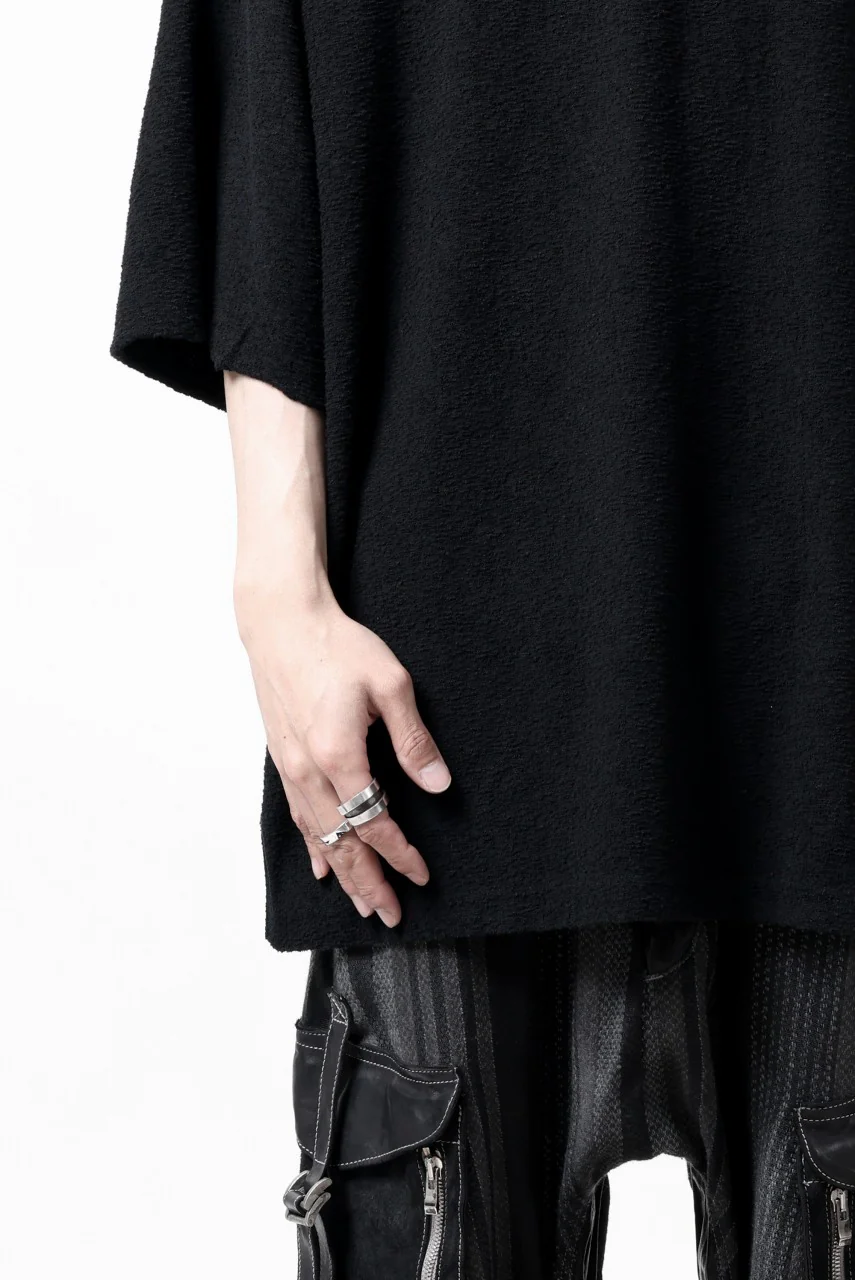 ISAMU KATAYAMA BACKLASH RANDOM PILE FABRIC S/S LOOSEY TOPS (BLACK) - Image 20
