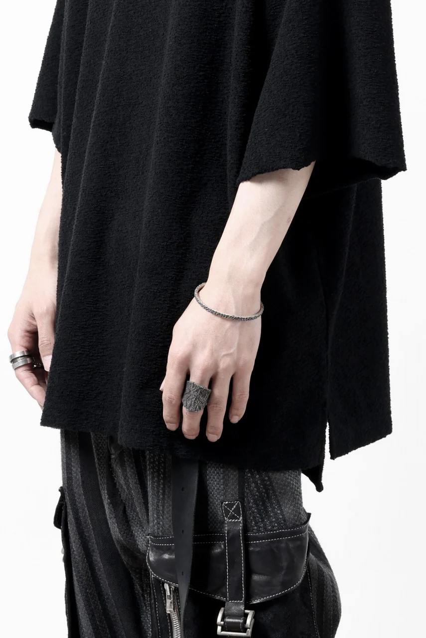 ISAMU KATAYAMA BACKLASH RANDOM PILE FABRIC S/S LOOSEY TOPS (BLACK) - Image 21
