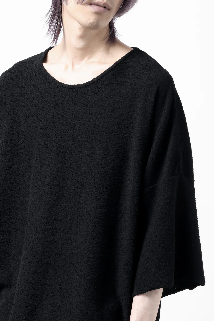 ISAMU KATAYAMA BACKLASH RANDOM PILE FABRIC S/S LOOSEY TOPS (BLACK) - Image 23