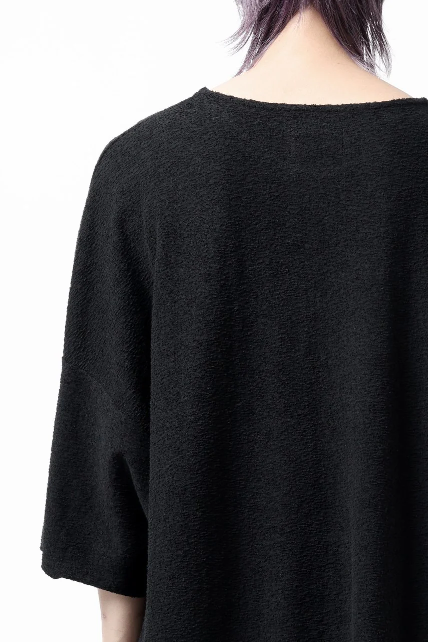 ISAMU KATAYAMA BACKLASH RANDOM PILE FABRIC S/S LOOSEY TOPS (BLACK) - Image 24