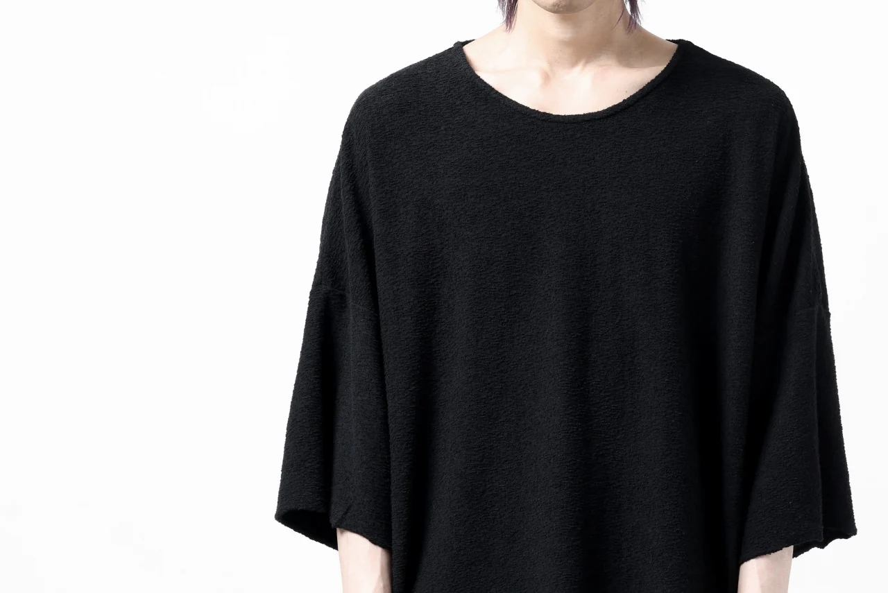 ISAMU KATAYAMA BACKLASH RANDOM PILE FABRIC S/S LOOSEY TOPS (BLACK) - Image 25