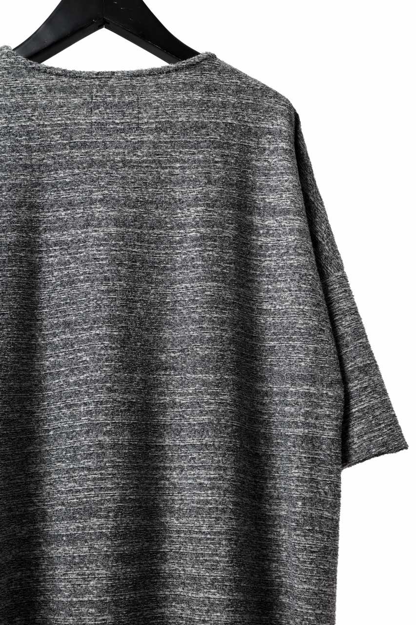 ISAMU KATAYAMA BACKLASH RANDOM PILE FABRIC S/S LOOSEY TOPS (GREY) - Image 14