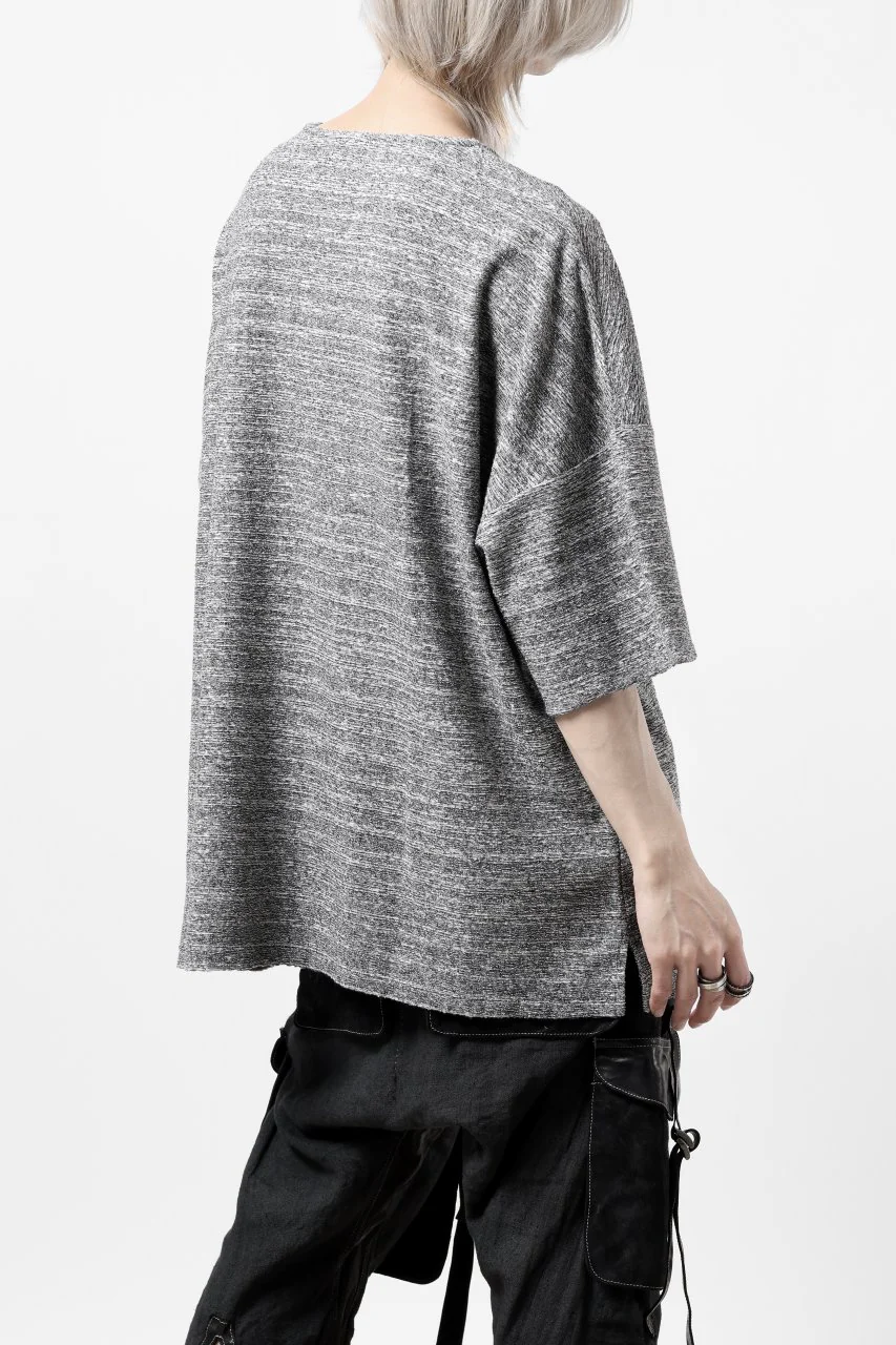 ISAMU KATAYAMA BACKLASH RANDOM PILE FABRIC S/S LOOSEY TOPS (GREY) - Image 19