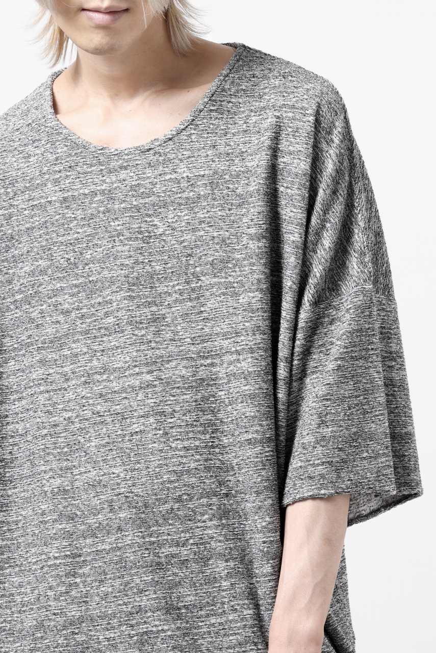 ISAMU KATAYAMA BACKLASH RANDOM PILE FABRIC S/S LOOSEY TOPS (GREY) - Image 20