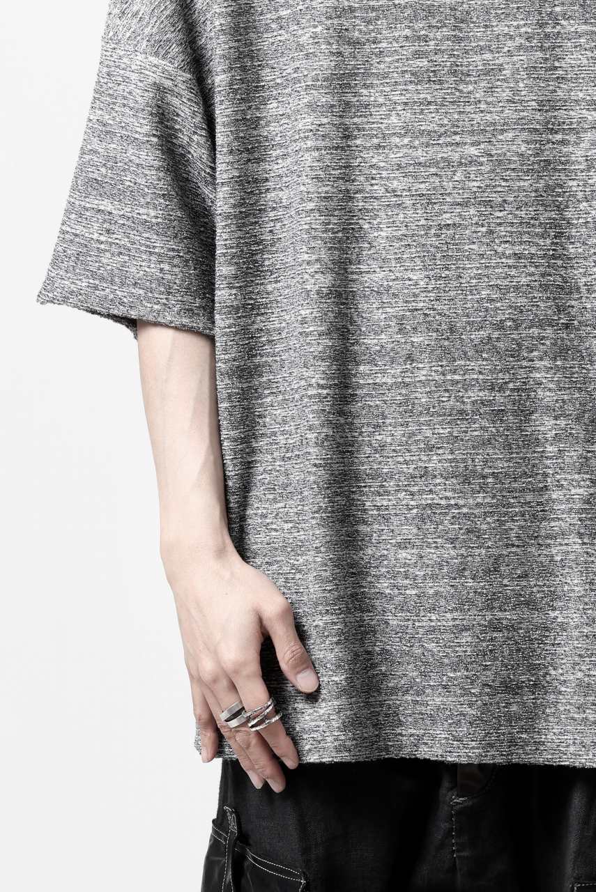 ISAMU KATAYAMA BACKLASH RANDOM PILE FABRIC S/S LOOSEY TOPS (GREY) - Image 21