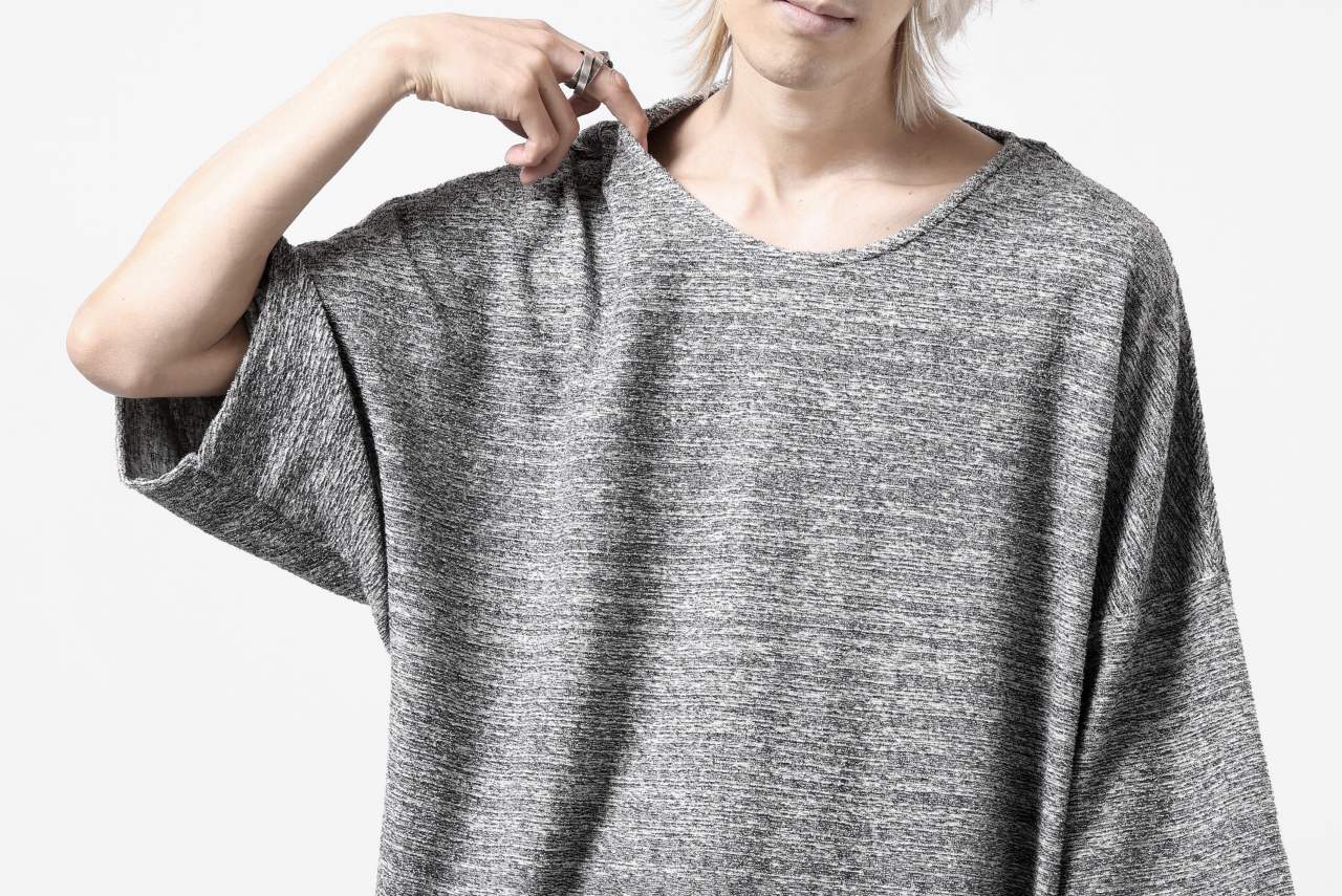 ISAMU KATAYAMA BACKLASH RANDOM PILE FABRIC S/S LOOSEY TOPS (GREY) - Image 28