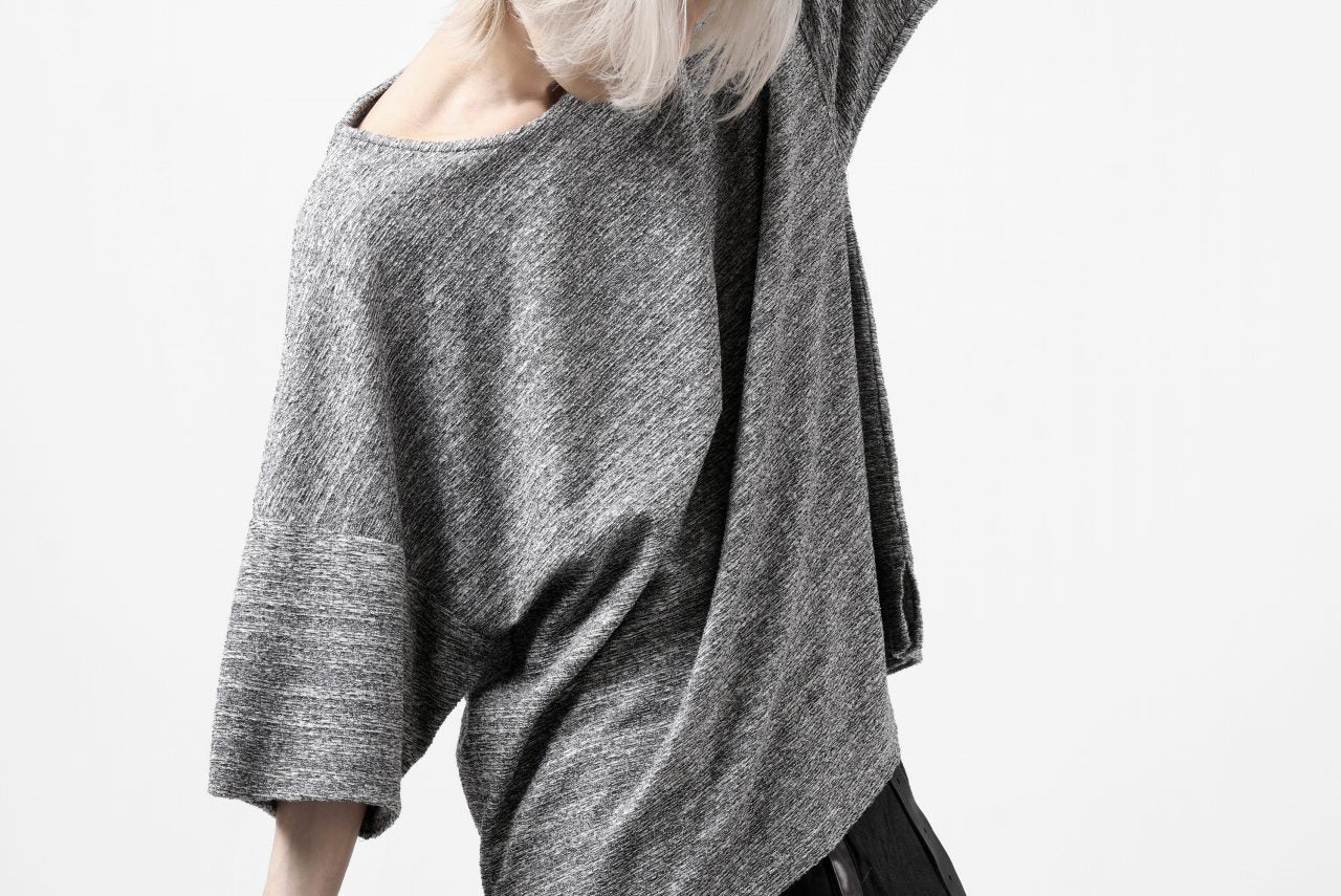 ISAMU KATAYAMA BACKLASH RANDOM PILE FABRIC S/S LOOSEY TOPS (GREY) - Image 29