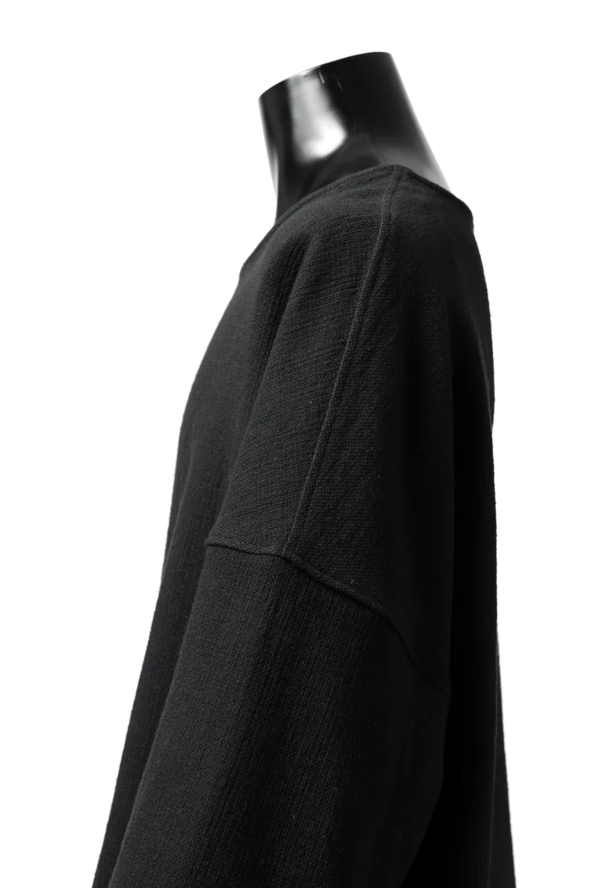 ISAMU KATAYAMA BACKLASH RELAX FIT PULLOVER SHIRT / DOBBY LINEN-COTTON (BLACK) - Image 10