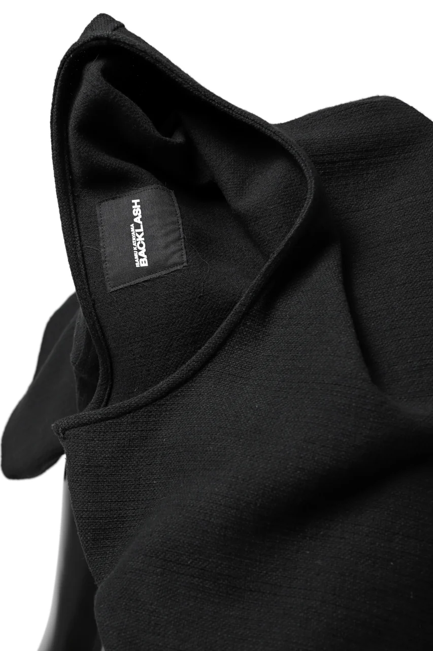 ISAMU KATAYAMA BACKLASH RELAX FIT PULLOVER SHIRT / DOBBY LINEN-COTTON (BLACK) - Image 13