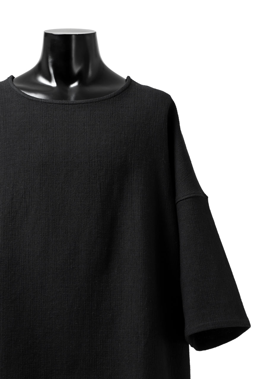 ISAMU KATAYAMA BACKLASH RELAX FIT PULLOVER SHIRT / DOBBY LINEN-COTTON (BLACK) - Image 7