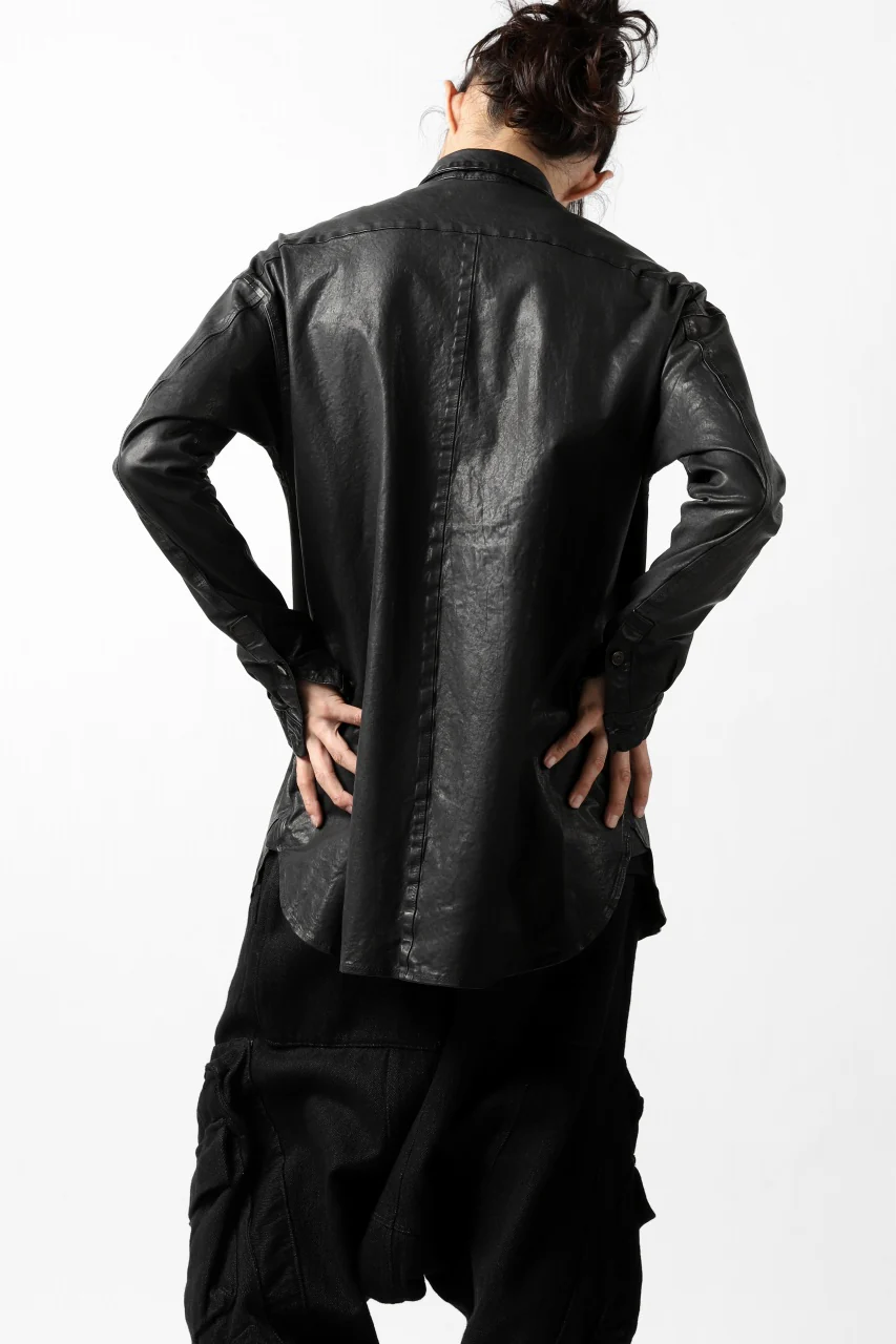 ISAMU KATAYAMA BACKLASH RELAXY LEATHER SHIRT-JACKET / ITALY SHOULDER 0.6mm - Image 29