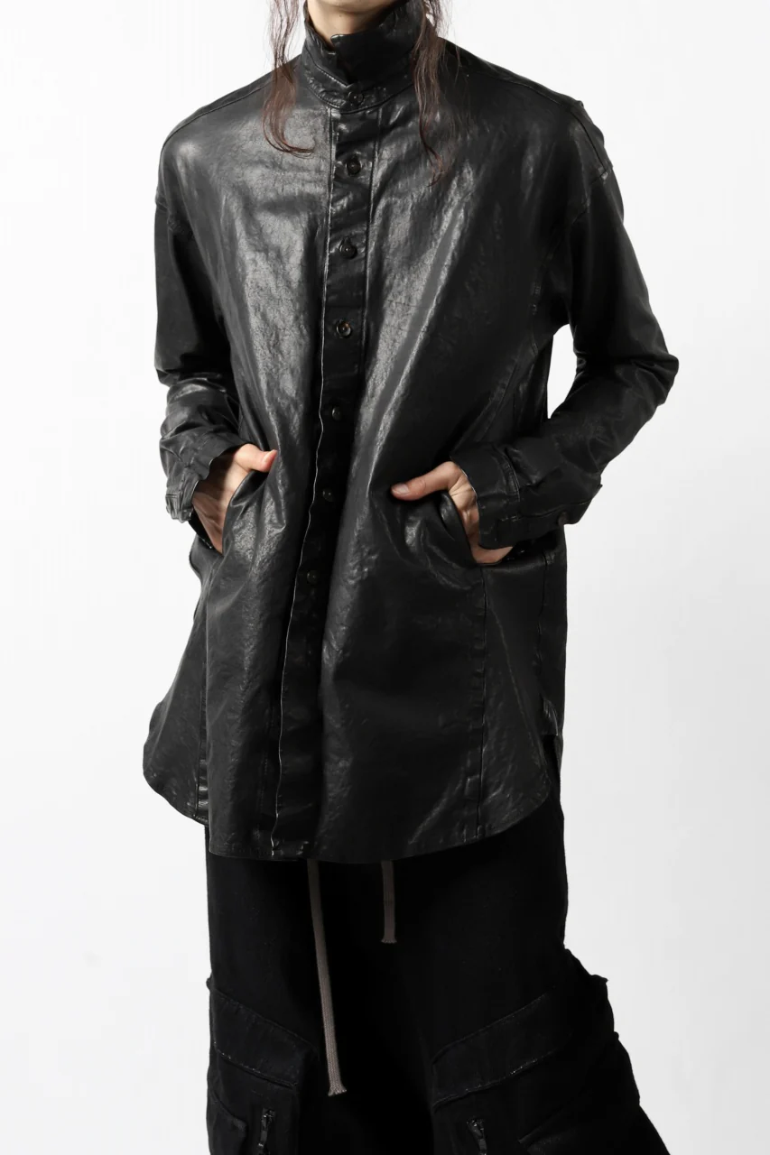ISAMU KATAYAMA BACKLASH RELAXY LEATHER SHIRT-JACKET / ITALY SHOULDER 0.6mm - Image 3