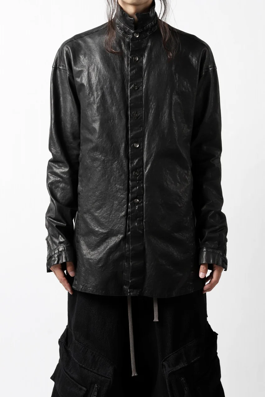 ISAMU KATAYAMA BACKLASH RELAXY LEATHER SHIRT-JACKET / ITALY SHOULDER 0.6mm - Image 30