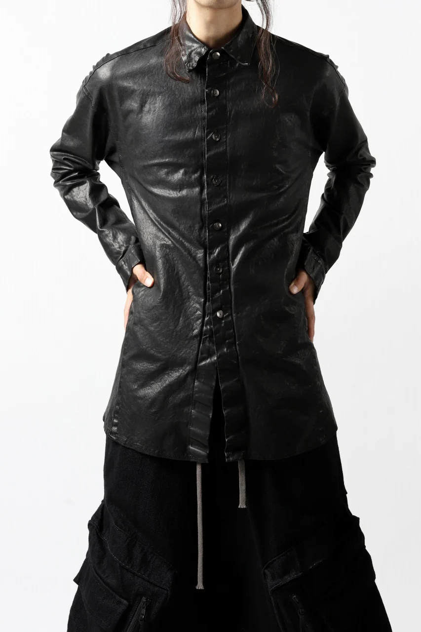 ISAMU KATAYAMA BACKLASH RELAXY LEATHER SHIRT-JACKET / ITALY SHOULDER 0.6mm - Image 32