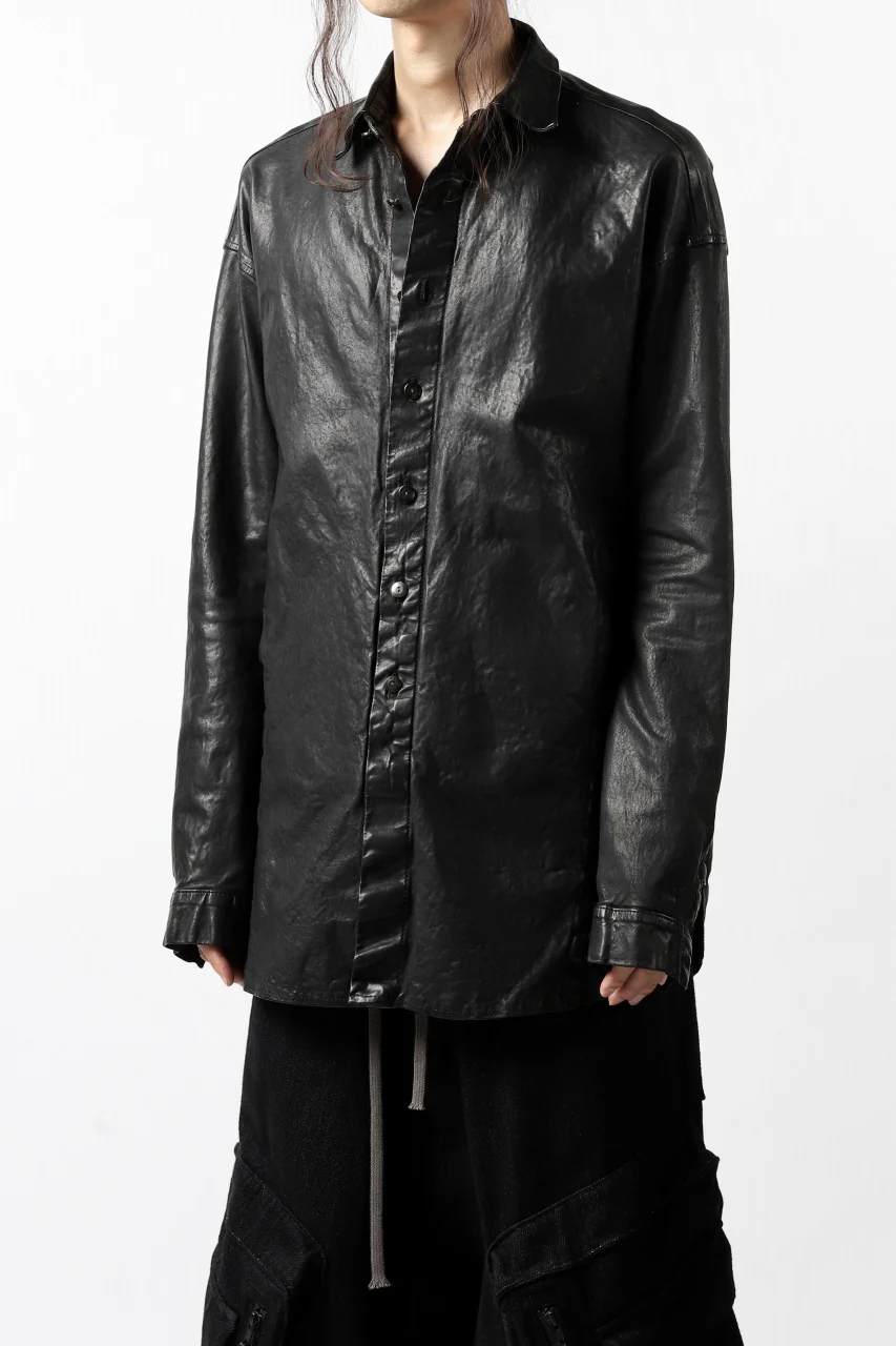 ISAMU KATAYAMA BACKLASH RELAXY LEATHER SHIRT-JACKET / ITALY SHOULDER 0.6mm - Image 37