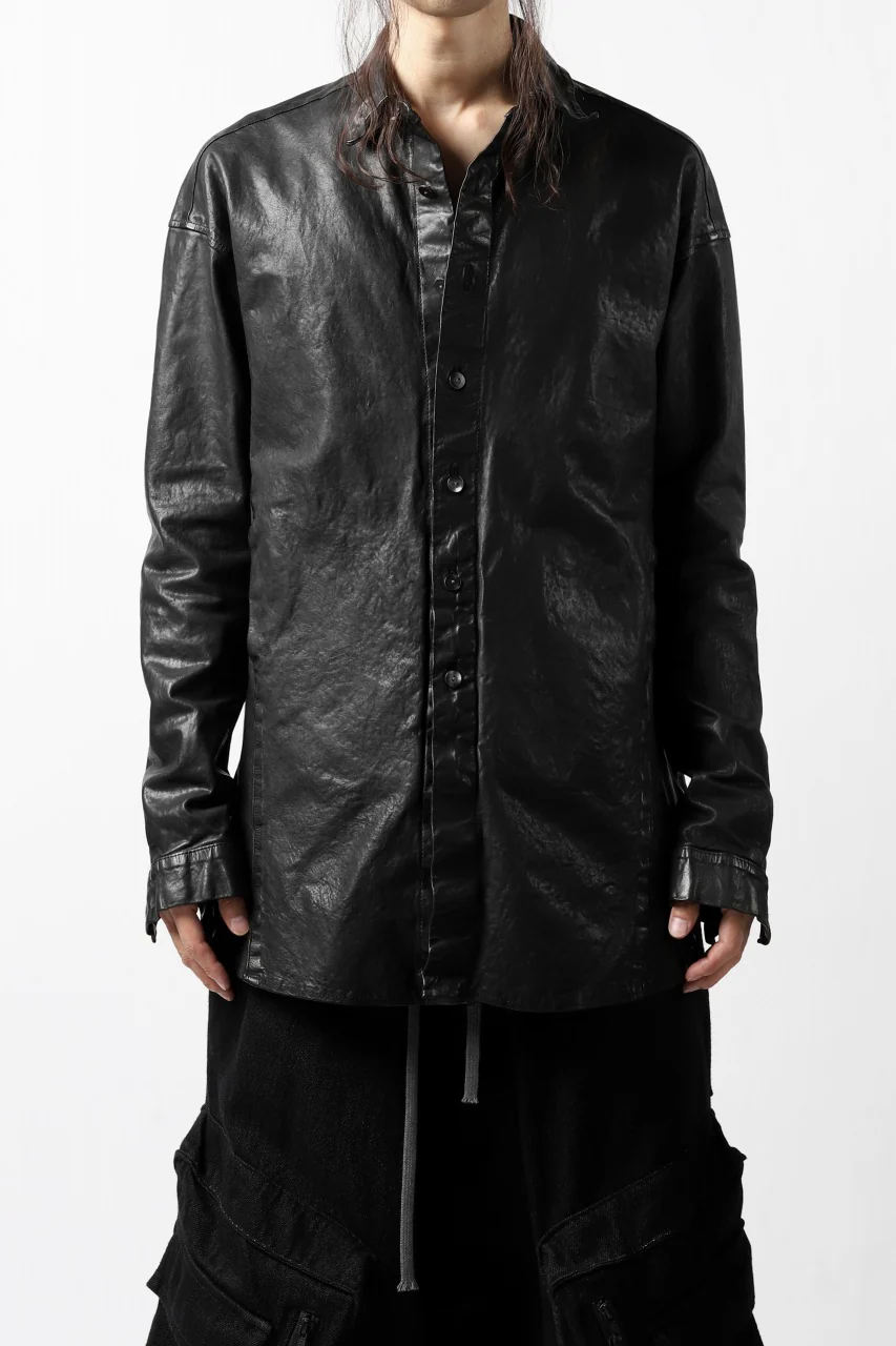 ISAMU KATAYAMA BACKLASH RELAXY LEATHER SHIRT-JACKET / ITALY SHOULDER 0.6mm - Image 38