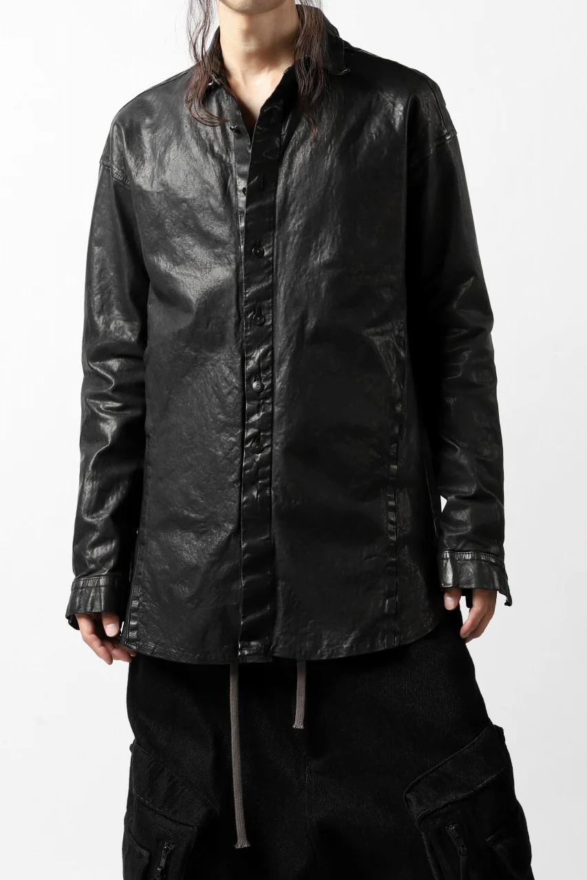 ISAMU KATAYAMA BACKLASH RELAXY LEATHER SHIRT-JACKET / ITALY SHOULDER 0.6mm - Image 39