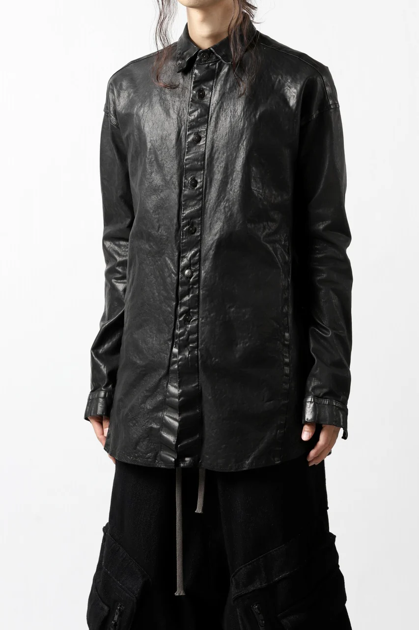 ISAMU KATAYAMA BACKLASH RELAXY LEATHER SHIRT-JACKET / ITALY SHOULDER 0.6mm - Image 4