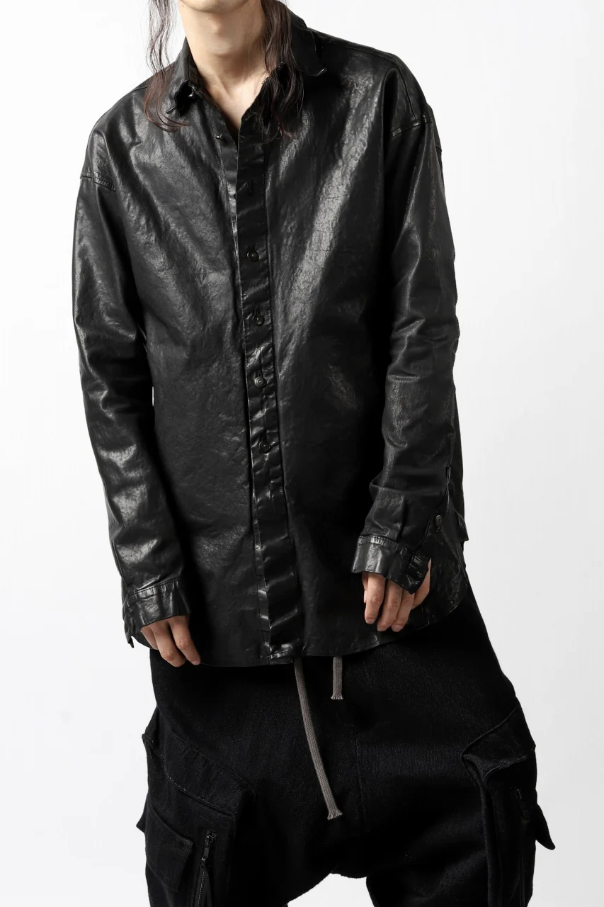 ISAMU KATAYAMA BACKLASH RELAXY LEATHER SHIRT-JACKET / ITALY SHOULDER 0.6mm - Image 40
