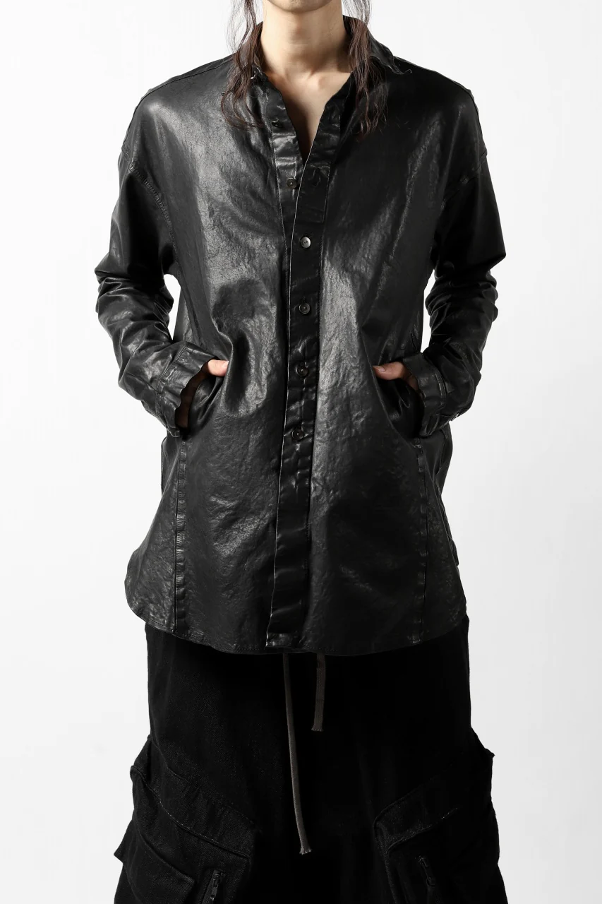 ISAMU KATAYAMA BACKLASH RELAXY LEATHER SHIRT-JACKET / ITALY SHOULDER 0.6mm - Image 42