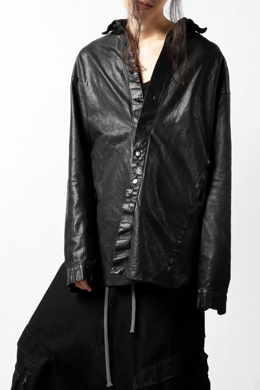 ISAMU KATAYAMA BACKLASH RELAXY LEATHER SHIRT-JACKET / ITALY SHOULDER 0.6mm - Image 44