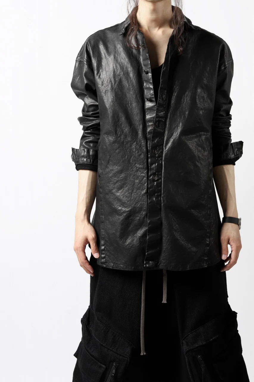ISAMU KATAYAMA BACKLASH RELAXY LEATHER SHIRT-JACKET / ITALY SHOULDER 0.6mm - Image 45