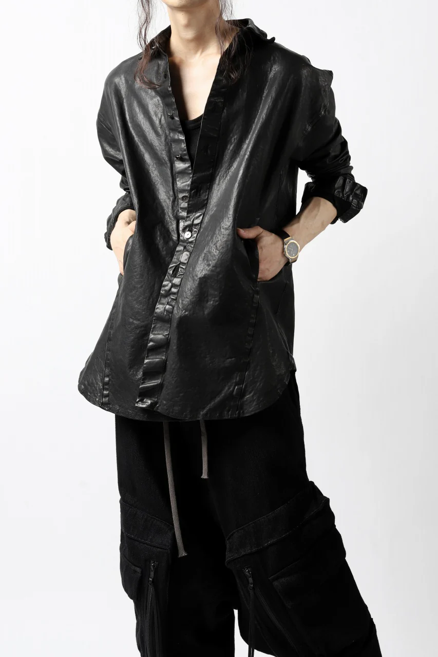 ISAMU KATAYAMA BACKLASH RELAXY LEATHER SHIRT-JACKET / ITALY SHOULDER 0.6mm - Image 46
