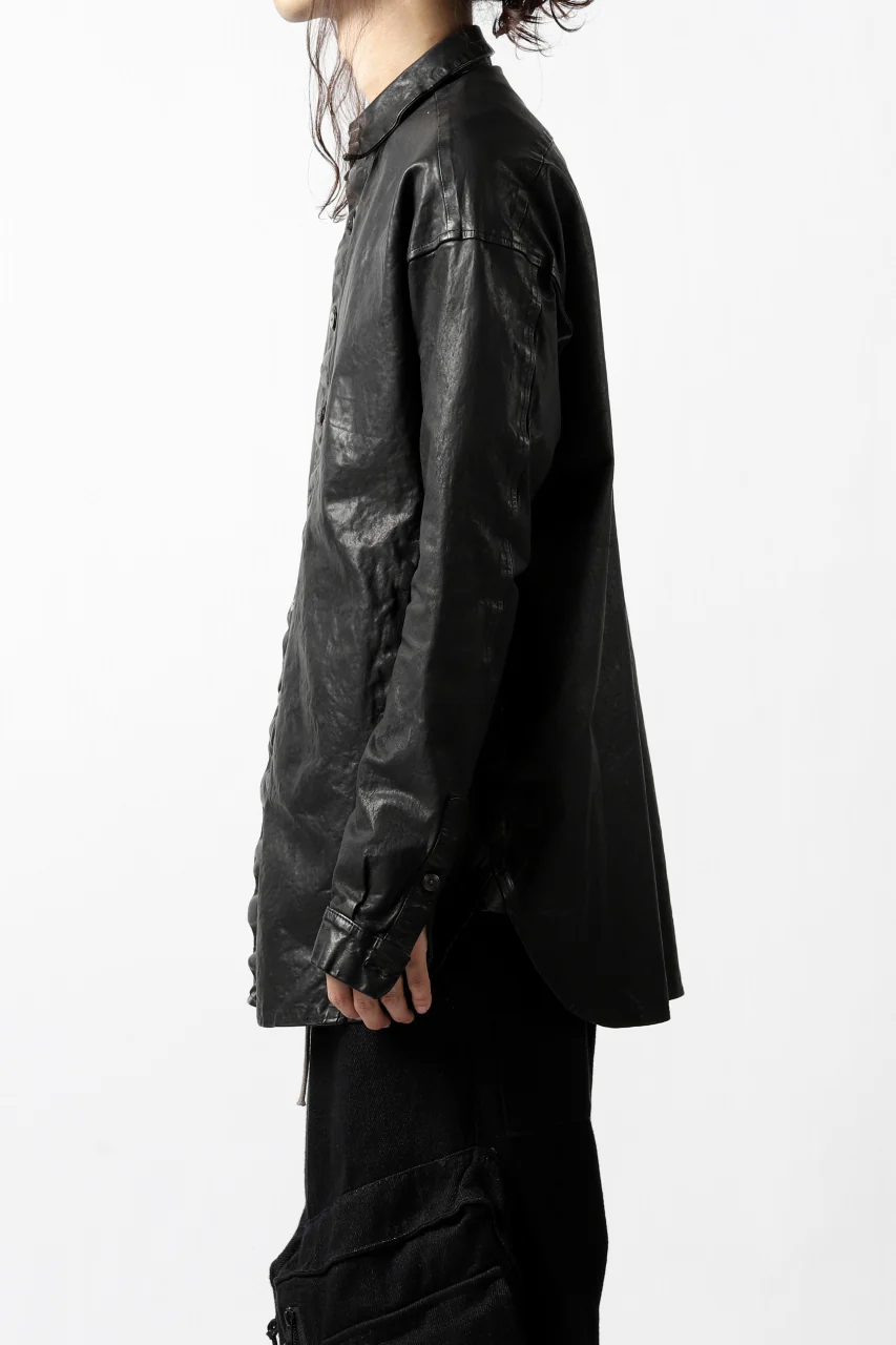 ISAMU KATAYAMA BACKLASH RELAXY LEATHER SHIRT-JACKET / ITALY SHOULDER 0.6mm - Image 5