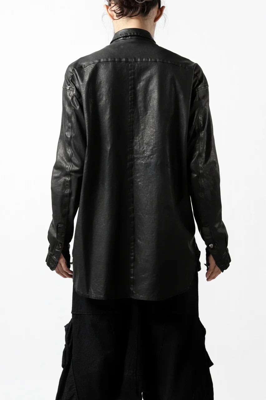 ISAMU KATAYAMA BACKLASH RELAXY LEATHER SHIRT-JACKET / ITALY SHOULDER 0.6mm - Image 6