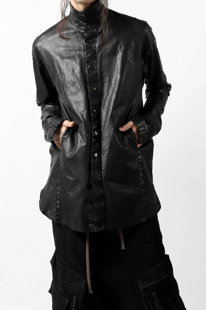 ISAMU KATAYAMA BACKLASH RELAXY LEATHER SHIRT-JACKET / ITALY SHOULDER 0.6mm - Image 7