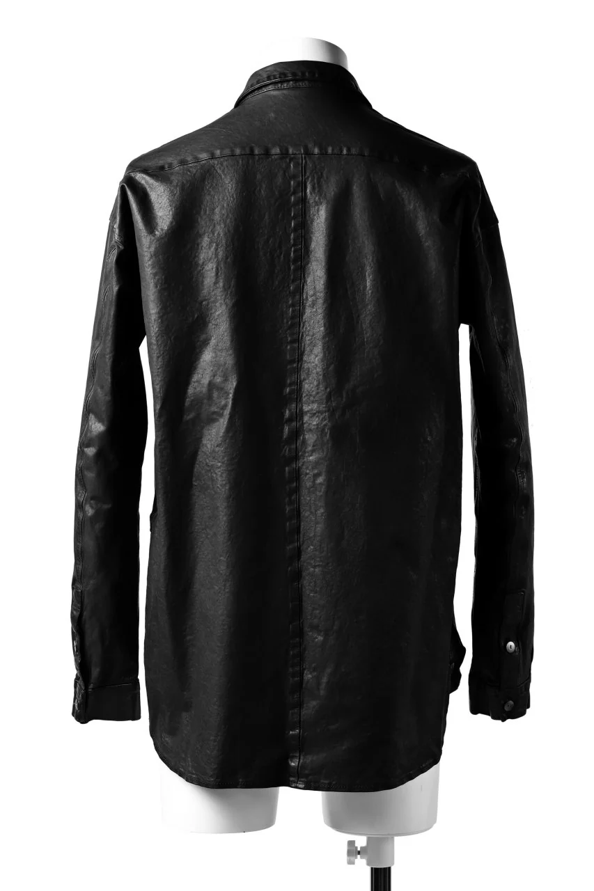 ISAMU KATAYAMA BACKLASH RELAXY LEATHER SHIRT-JACKET / ITALY SHOULDER 0.6mm - Image 9