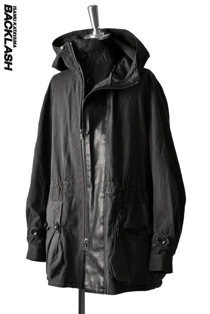 ISAMU KATAYAMA BACKLASH remake line OBJECT DYED HOODIE PARKA COAT #SWEDEN ARMY