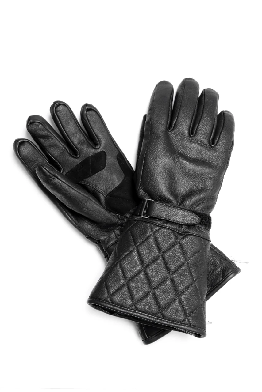 ISAMU KATAYAMA BACKLASH RIDER GLOVE / DEER SKIN + ELECTRIC HEATING (BLACK) - Image 6