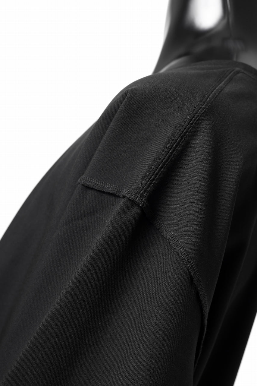 ISAMU KATAYAMA BACKLASH ROUND HEM L/S TOPS / STRETCH HEAT STORAGE FLEECE (BLACK) - Image 11