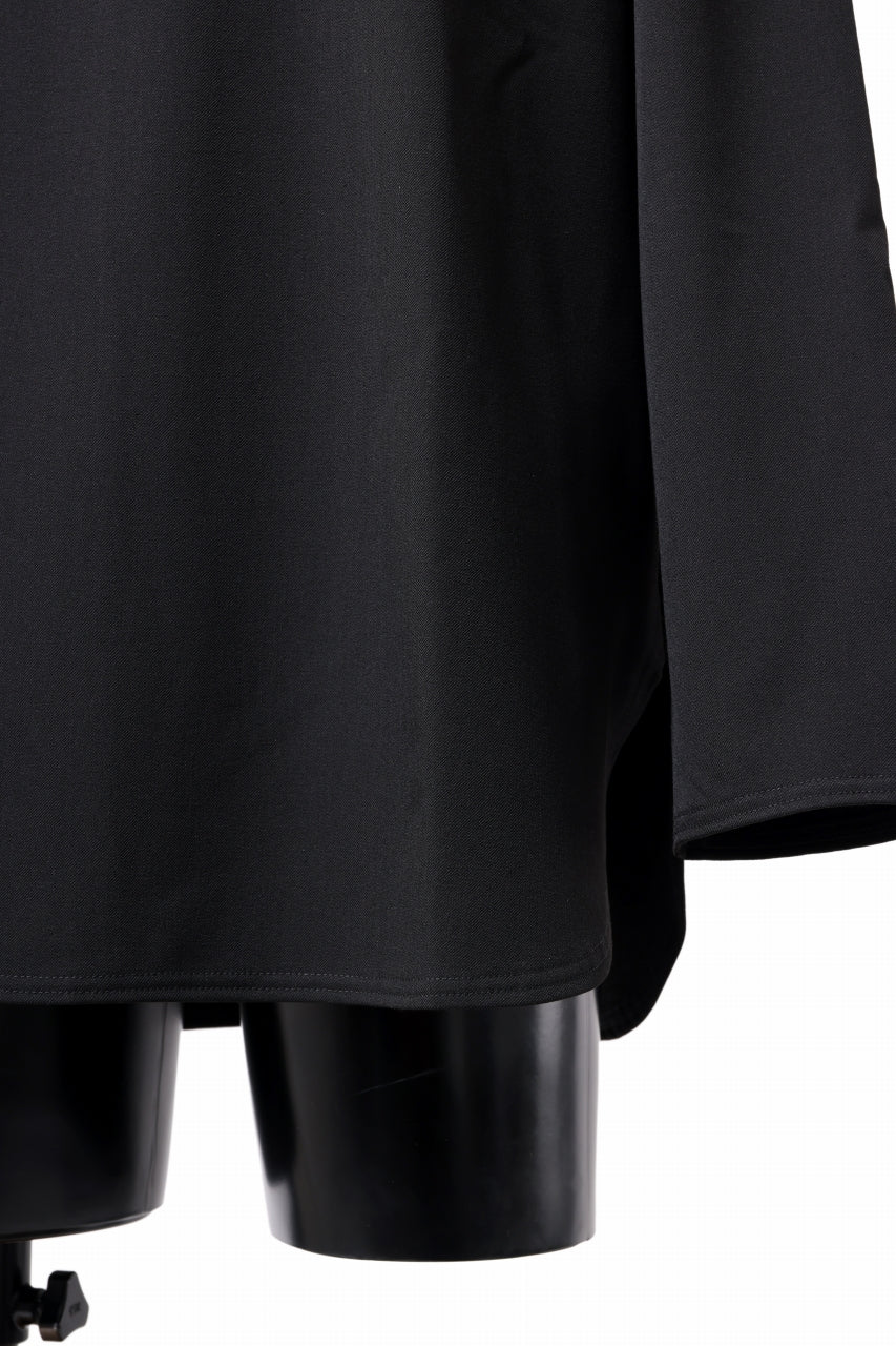 ISAMU KATAYAMA BACKLASH ROUND HEM L/S TOPS / STRETCH HEAT STORAGE FLEECE (BLACK) - Image 9
