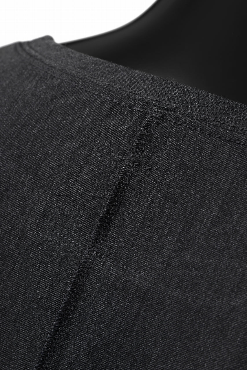 ISAMU KATAYAMA BACKLASH ROUND HEM L/S TOPS / STRETCH HEAT STORAGE FLEECE (GREY) - Image 13