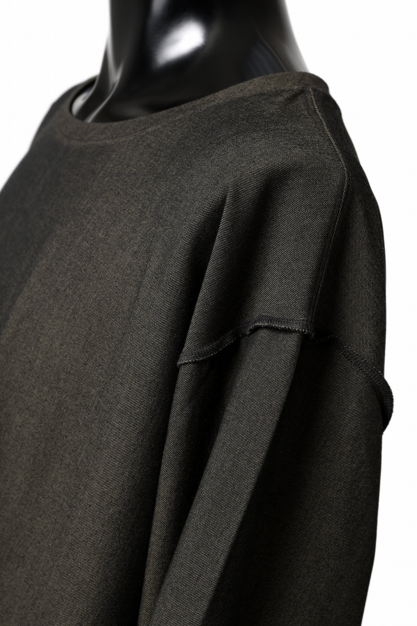 ISAMU KATAYAMA BACKLASH ROUND HEM L/S TOPS / STRETCH HEAT STORAGE FLEECE (KHAKI) - Image 10