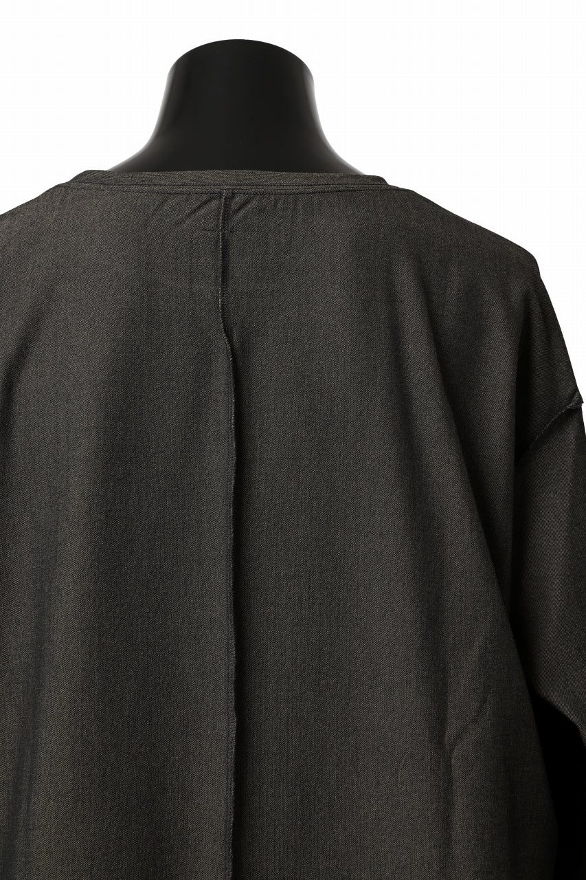 ISAMU KATAYAMA BACKLASH ROUND HEM L/S TOPS / STRETCH HEAT STORAGE FLEECE (KHAKI) - Image 12