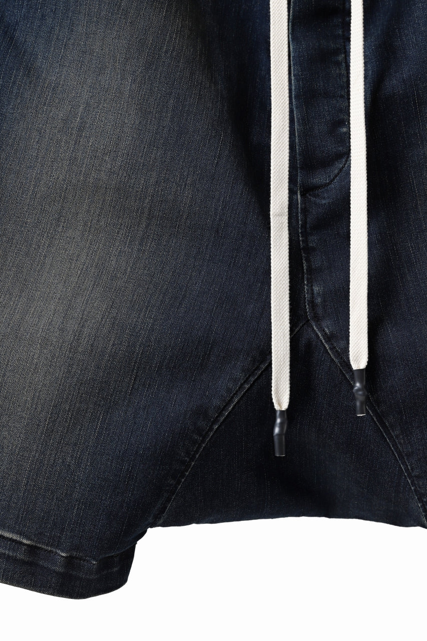 ISAMU KATAYAMA BACKLASH SARROUEL DENIM SHORTS / EXTREME STRETCH DIRTY (INDIGO) - Image 13