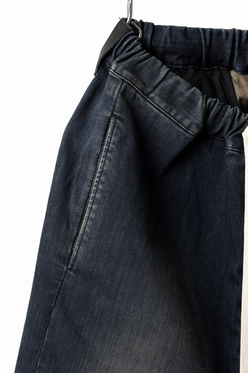 ISAMU KATAYAMA BACKLASH SARROUEL DENIM SHORTS / EXTREME STRETCH DIRTY (INDIGO) - Image 17