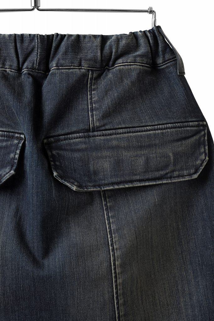 ISAMU KATAYAMA BACKLASH SARROUEL DENIM SHORTS / EXTREME STRETCH DIRTY (INDIGO) - Image 18