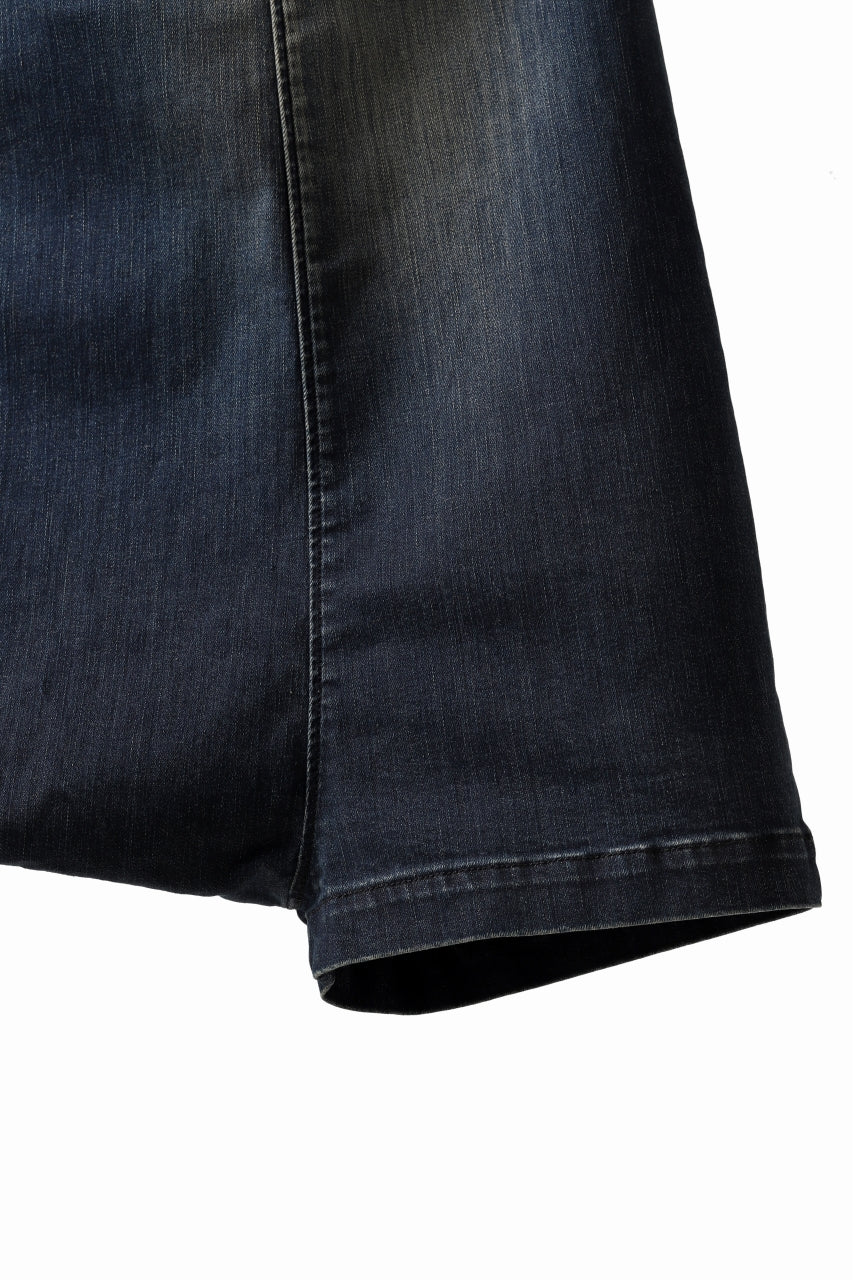 ISAMU KATAYAMA BACKLASH SARROUEL DENIM SHORTS / EXTREME STRETCH DIRTY (INDIGO) - Image 19