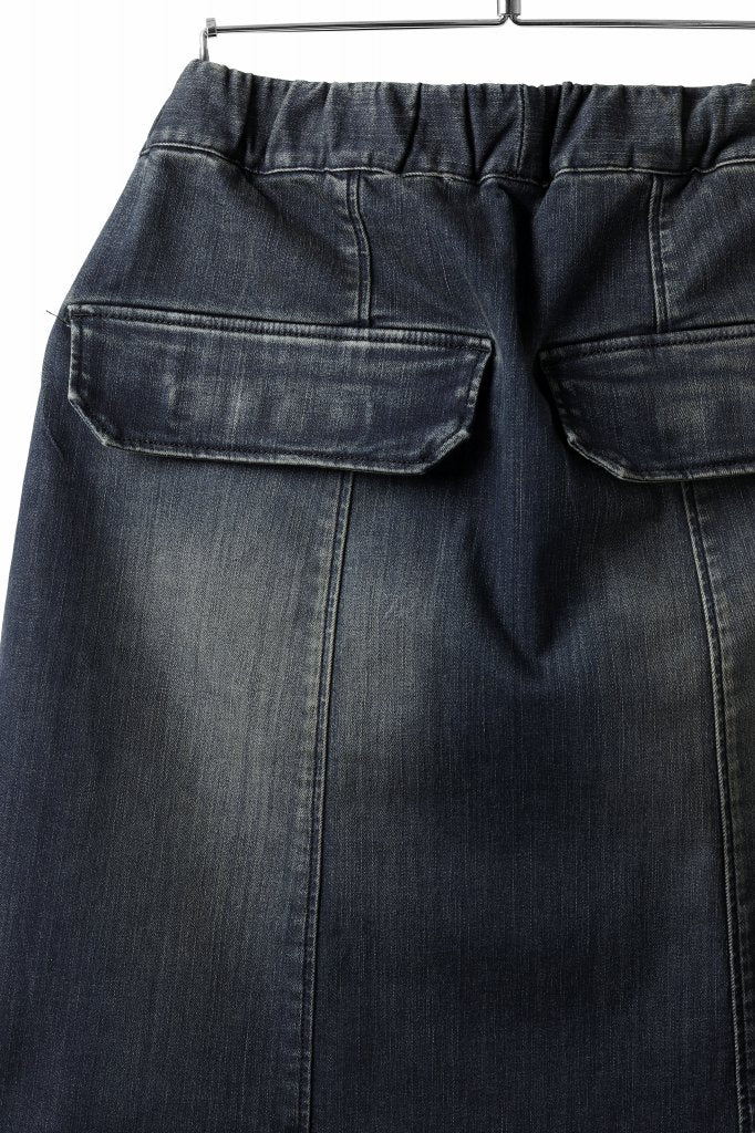 ISAMU KATAYAMA BACKLASH SARROUEL DENIM SHORTS / EXTREME STRETCH DIRTY (INDIGO) - Image 20