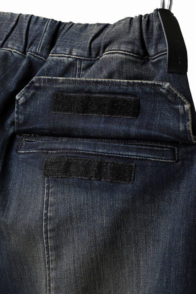 ISAMU KATAYAMA BACKLASH SARROUEL DENIM SHORTS / EXTREME STRETCH DIRTY (INDIGO) - Image 21