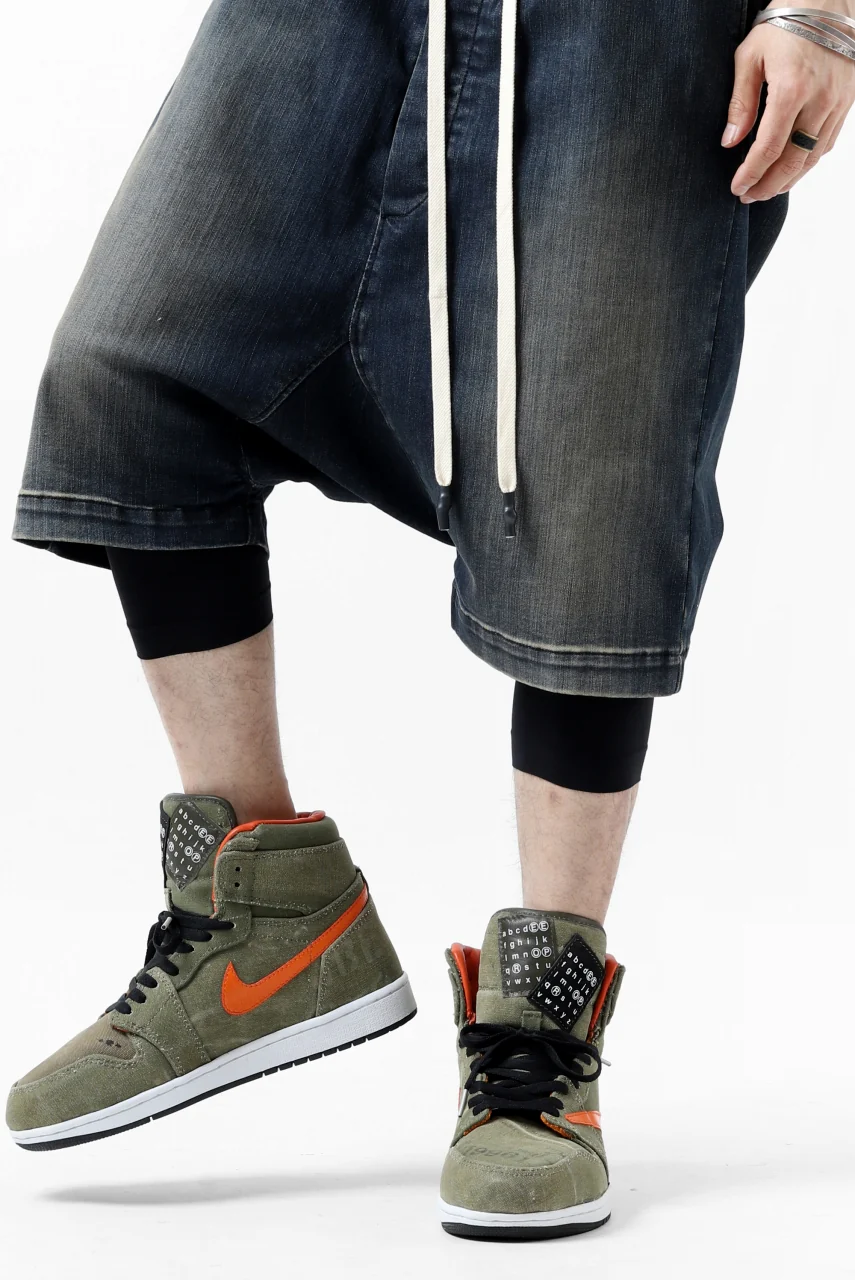 ISAMU KATAYAMA BACKLASH SARROUEL DENIM SHORTS / EXTREME STRETCH DIRTY (INDIGO) - Image 30