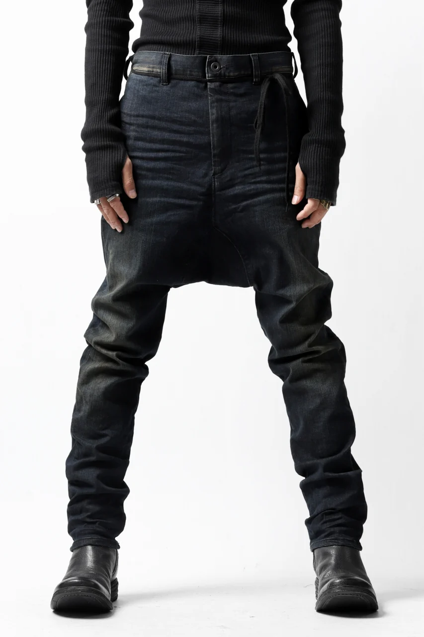ISAMU KATAYAMA BACKLASH SARROUEL PANTS / HIGH POWER STRETCH DENIM (INDIGO) - Image 2